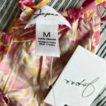 Japna  Floral Crop Top Pink‎ Yellow Summer Sleeveless Tie-Neck Blouse A62 Photo 3