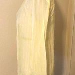Juicy Couture Yellow & White Striped Button Down 100% Silk Shirt Photo 1