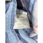 RD‎ & Koko Blue Stripe 3/4 Sleeve V Neck Cut Out Back Woven Women's Shirt Boho L Size L Photo 4