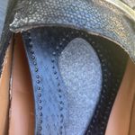 Earthies Alora Leather Suede Faux Snakeskin Loafers Flats Silver Accent Size 9.5 Black Photo 10