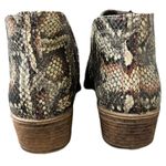 Roper Boots Womens 5.5 Cream Brown Snakeskin Print Ankle‎ Bootie Western Cowgirl Photo 3