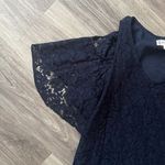 New Nanette Lepore Lace Cold Shoulder Swing Dress Dark Navy Mini Evening Formal Blue Size 2 Photo 4