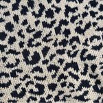 Divided Cropped Leopard Print Sweater, Tan, Black, Size S Photo 3