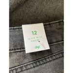 New DIP Jean Shorts Womens Size 12 Black High Rise Mom Jorts Raw Hem Cut Off Photo 3