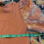 On Twelfth  12th Fitted Puff Textured Sleeve Blush Pink Pullover Sweater Size M Photo 8