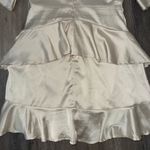 Altar'd State Altar’s State Gold Satin Ruffled Dress - Size Small Photo 7