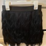 BCBGMAXAZRIA Black Fringe Skirt Photo 0