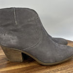 Frye Judith Seam Bootie Ankle Boots Gray Leather Western Festival Women's 7.5M Photo 0