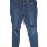 Old Navy Womens Rockstar Super Skinny Jeans High Rise Distressed Dark Wash 8 Photo 0