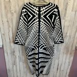 Ashley Stewart New  Mirror Black White Knit Midi Bodycon Dress Womens 10W Photo 3