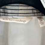 Soft Surroundings Ainsley Abstract Print Watercolor Blue Kimono Jacket One Size Photo 2