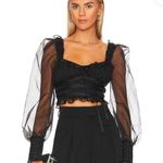 For Love & Lemons Gabrielle Top in Black Photo 0