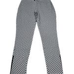 Betabrand Medium Long Skinny Leg Pencil Dress Pants Yoga Catstooth Black White Photo 1