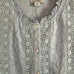Sundance Mirabelle Eyelet Cotton western embroidered button down Top blouse Sāāā Photo 3