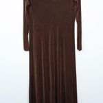 Flax Vintage by Jeanne Engelhart Brown Stretch Maxi Dress Size Medium Photo 0