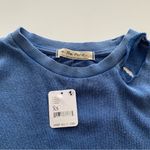 Free People We The Free Rubi Belle Blue Distressed Short Sleeve T-Shirt Size XS Photo 1