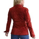 Arden B  Y2K Vintage‎ Suede Jacket Women's Medium Rust Belted Leather Fit & Flare Photo 2