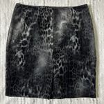 Karen Kane Crushed Velvet Animal Print Fitted Skirt Size 6 Black Cheetah Photo 4