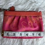 Coach  Orange Pink Horse Carriage Canvas Wristlet Photo 6