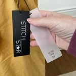 NWT Stitch Star Belted Crop Pants Cuffed Mustard Yellow 3X Photo 2