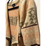 Aztec Tribal Cardigan Sweater‎ Large Waterfall Open Front Boho Southwest Women’s Photo 1