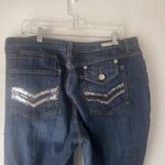 Seven7  Women's Plus Size 20 Sequin Back Pocket Dark Wash Bootcut Jeans Photo 5
