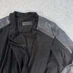 BLANK NYC Suede Faux Leather Moto Jacket Black Women's Medium Open Photo 3