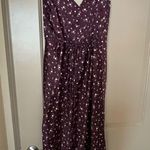Macy's  burgundy tie back midi dress Photo 4