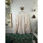 Free People  White Maddison Eyelet Blouse - Size - Large Photo 3