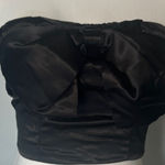 Nasty Gal  Black Satin Crop Top Photo 0