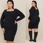 Torrid Mini Foxy Square Neck Bodycon Dress Size 5X NWT Classy Black Photo 1