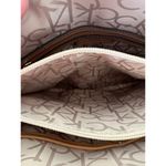 Calvin Klein Signature Logo Round Satchel Handbag Purse Bag Crossbody Zip Top Photo 9