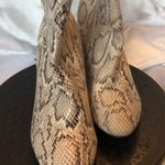 Essex Glam Faux Snakeskin Ankle Heeled Boots Zippered Sides Size 7 NWOT Photo 1