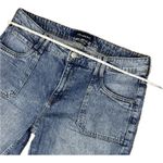 Aeropostale Women’s Mid Rise Flare Cargo Jeans Blue Denim Y2K Wide Leg Pants 14 Photo 1