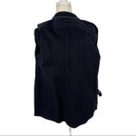 COS  Navy Dark Wash Denim Hooded Full Zip Minimalist Jacket Small Photo 12