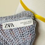 ZARA Blue and Silver Metallic Cropped Sweater Photo 3