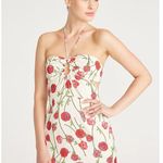 Amur Isabelle Halter Dress Dahlia Pink Bouquet Toss White Size 12 Photo 4