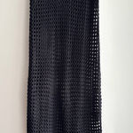 Black Crochet Beach Coverup, Maxi Dress, Size Medium/Large Photo 0