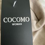 COCOMO Woman 2X Taupe/White Layered Blouse w/ Buckled Vest Overlay Tan Photo 9