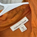 Coldwater Creek  Shirt ramie floral embroidered button up womens Orange (size 1x) Photo 1