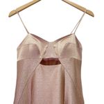 Jonathan Simkhai Cutout Arrow Metallic Rose Fit & Flare Dress Midi Size 4 Formal Pink Photo 6