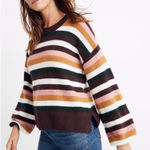 Madewell 🛍️ Striped Payton Pullover Coziest Yarn Sweater Heather Sunset Size S Photo 0