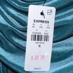 EXPRESS NWT Velvet Green Body Contour One Shoulder Ruched Wide Leg Jumper - XL Photo 4