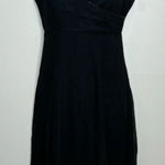 Dave and Johnny  100% Silk Asymmetrical hem black Dress Size 1/2 beaded 90s Y2K Photo 0