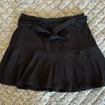 SO Black ruffle mini skater skirt w/ belt Photo 2