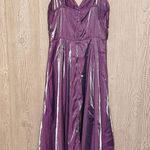 Romwe Nwt  Solid Metallic purple Cami Dress holographic color shifting dress sm Photo 4