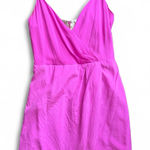 Lavender Brown  Hot Pink Mini Silk Dress Size S Photo 0