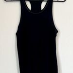 Alexander Wang Black Classic Ribbed Racerback with Chain Neckline - XS Photo 0