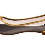 Saint Laurent  Gold Leather And PVC Ballet Flats Photo 0
