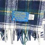 Pendleton Vintage Green Blue Yellow White Plaid Scarf Unisex Men Women One Size Photo 10